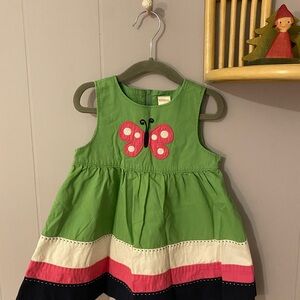 Gymboree Green Dress with Pink Butterfly